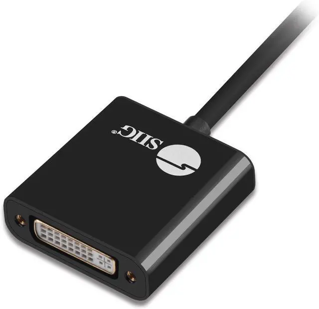Alt view image 4 of 6 - SIIG Mini DisplayPort to DVI Active Adapter - 4K @30Hz Mini DP to DVI-D Single Link Thunderbolt 2 Eyefinity Compatible