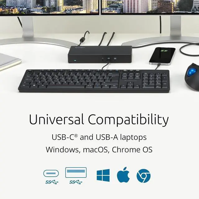 Alt view image 4 of 6 - Kensington SD4781P USB-C & USB-A DisplayLink Docking Station, Dual 4K Display, 2xHDMI, 2xDisplayPort, with 100W Power Delivery, for Mac M1/M2/M3/M4, Windows and Chrome (K33603NA)