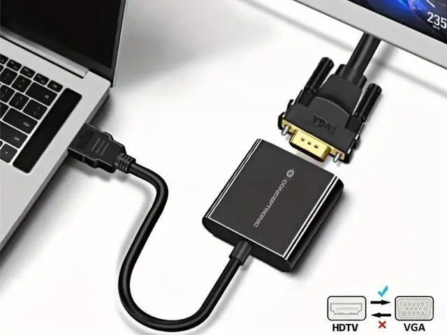 Alt view image 5 of 5 - Conceptronic ABBY20B HDMI to VGA Adapter 1080P 60Hz 0.25m