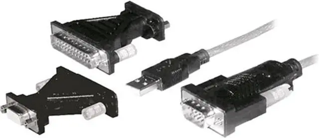 Main image of Delock Adapter USB 2.0 Type A > 1 x DB9 RS-232 Serial + DB25 7100077 Black