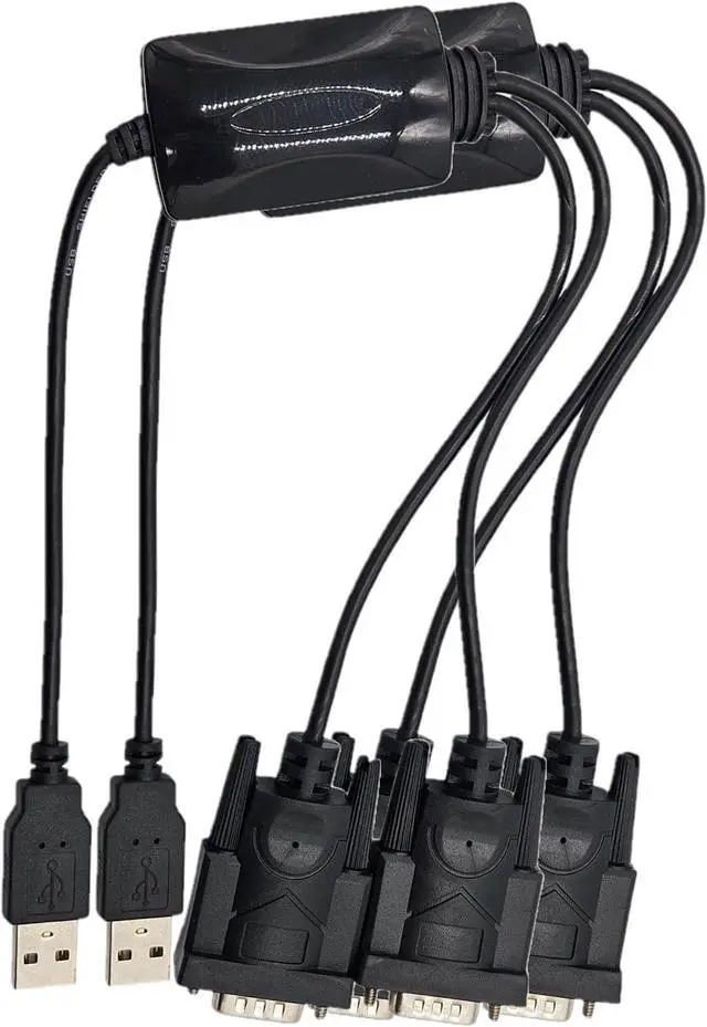 Main image of MICRO CONNECTORS USB 2.0 A-Male to Dual DB9-Male Serial Adapter 2-Pack (E07-162-2P)