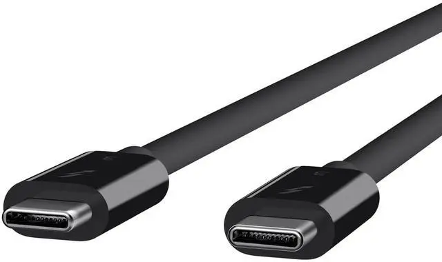 Alt view image 2 of 7 - Belkin Thunderbolt 3 Cable (USB-C to USB-C) - Up to 100W Fast Charging, MacBook Air & Galaxy Compatible, 5K/Ultra HD, 2.6ft Black