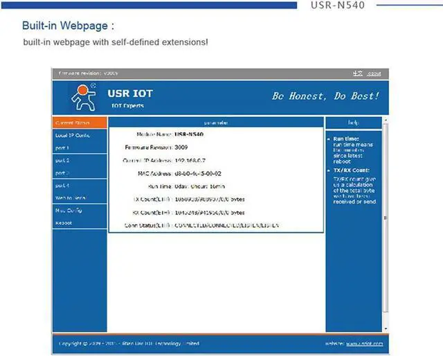 Alt view image 7 of 7 - USR-N540 4 Ports Serial RS232 to Ethernet RS485 to RJ45 RS422 to TCP IP Converter