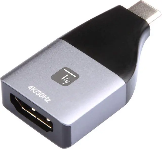 Main image of Techly 362428 USB-C to HDMI Adapter 4Kx2K@30Hz Black/Silver