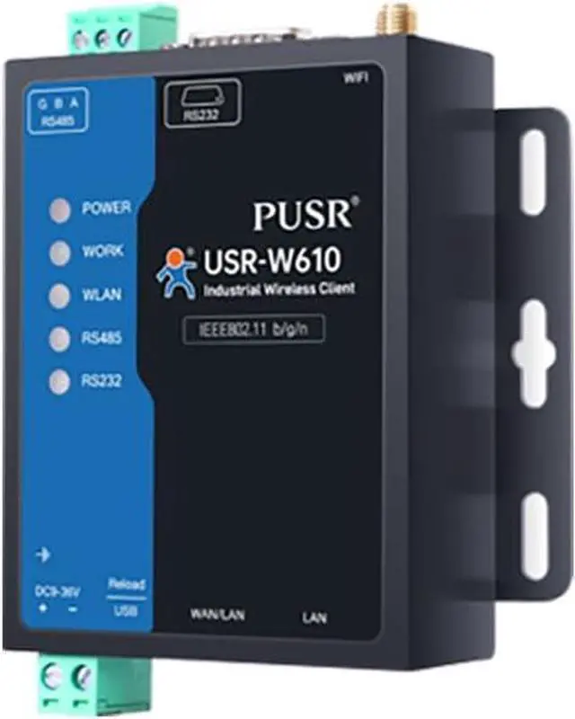 Main image of (Qualcomm Version USR-W610Serial RS485 RS232 to Wi·Fi Modbus Gateway Dual-Port Ethernet Converter