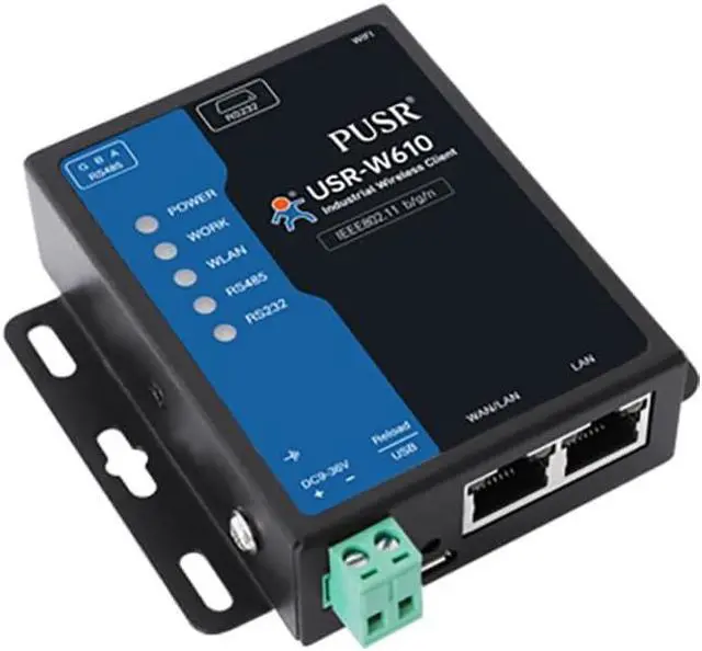Alt view image 5 of 6 - (Qualcomm Version USR-W610Serial RS485 RS232 to Wi·Fi Modbus Gateway Dual-Port Ethernet Converter
