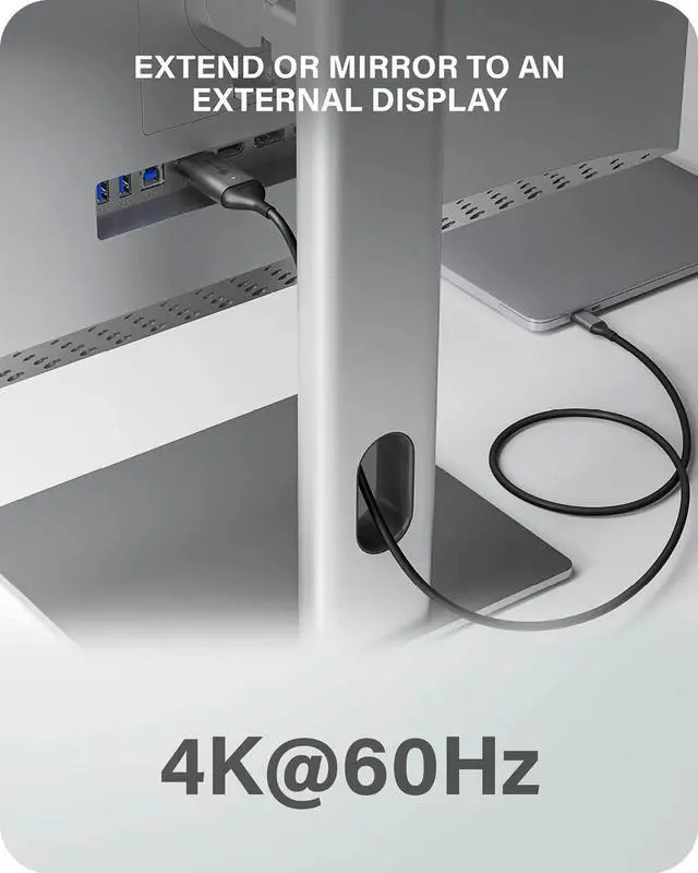 Alt view image 3 of 7 - ALOGIC USB-C to HDMI Cable, 6 ft, Supports 4K@60Hz, USB Type-C to HDMI Cable, Thunderbolt 3 Compatible, for MacBook, iPad Pro, Surface, XPS & USB-C Devices