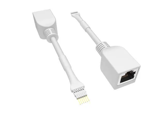 Alt view image 5 of 7 - Litcessory RJ45 to 6-Pin Ethernet Cable Adapter for Philips Hue Lightstrip | Micro 6-Pin for V4/Solo Lightstrip, 4 Pack, White