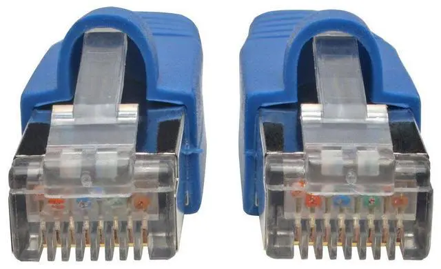 Alt view image 3 of 5 - Tripp Lite Cat6a 10G Ethernet Cable, Snagless Molded STP Network Patch Cable (RJ45 M/M), Blue, 25 Feet / 7.6 Meters, Manufacturer's Warranty (N262-025-BL)