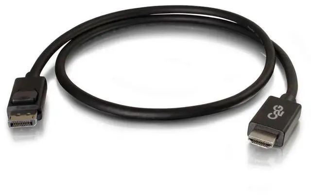 Alt view image 2 of 6 - C2G Display Port Cable, Display Port to HDMI, Male to Male, Black, 10 Feet (3.04 Meters), Cables to Go 54327 - TAA Compliant