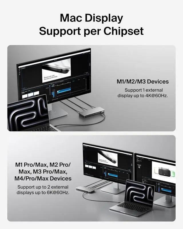 Alt view image 4 of 7 - Belkin Connect Thunderbolt 4 Dock, 14-in-1 Docking Station 96W w/Triple 4K 60Hz Display Support, 40Gbps Data Transfer, 2.5Gb Ethernet Port, Daisy Chain up to 6 Devices, USB-C Laptop Expansion Hub