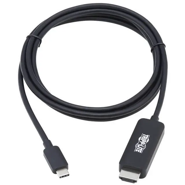 Alt view image 2 of 7 - Tripp Lite USB C to HDMI Cable, Thunderbolt 3 Compatible Adapter Cable, USB-C and HDMI 4K, 4:4:4, Black, M/M, 6 ft. (U444-006-HBE)