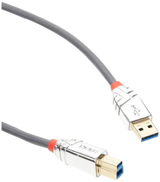 Alt view image 2 of 7 - LINDY 5m USB 3.2 Type A to B Cable, 5Gbps, Cromo Line