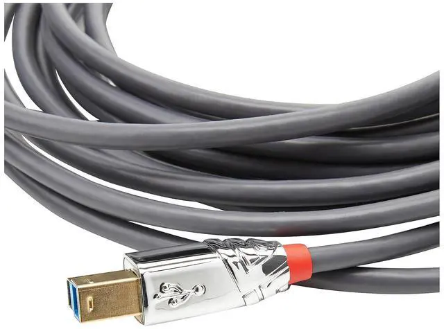 Alt view image 3 of 7 - LINDY 5m USB 3.2 Type A to B Cable, 5Gbps, Cromo Line