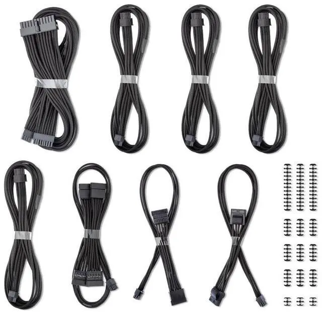 Main image of CableMod C-Series Classic ModMesh Sleeved Cable Kit for Corsair Type 5 RMX Shift (Black)