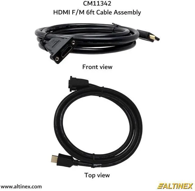 Alt view image 4 of 5 - ALTINEX HDMI F/M 6FT Cable Assembly