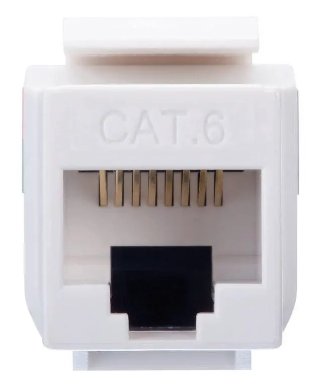 Alt view image 2 of 7 - Ideal Electrical 89-761WH CAT6 Keystone Modular Jacks, White, 10 Modular Jack Connectors for CAT6 22-24 AWG Conductors