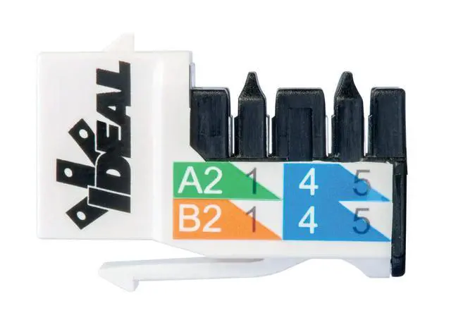 Alt view image 3 of 7 - Ideal Electrical 89-761WH CAT6 Keystone Modular Jacks, White, 10 Modular Jack Connectors for CAT6 22-24 AWG Conductors