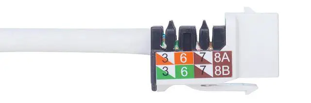 Alt view image 6 of 7 - Ideal Electrical 89-761WH CAT6 Keystone Modular Jacks, White, 10 Modular Jack Connectors for CAT6 22-24 AWG Conductors