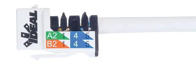 Alt view image 4 of 7 - Ideal Electrical 89-761WH CAT6 Keystone Modular Jacks, White, 10 Modular Jack Connectors for CAT6 22-24 AWG Conductors