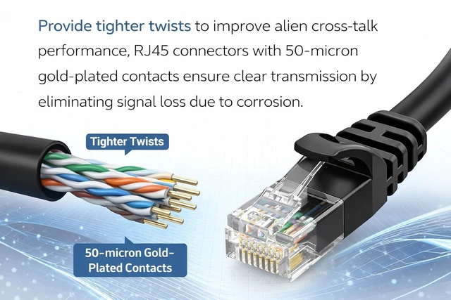 Alt view image 4 of 7 - BRENDAZ Cat6a Ethernet Cable, 10-Pack, 10Gbps Snagless UTP Patch Cable, 24 AWG, Black, 15 Feet, for Networking, Computers, Routers, and Switches (10-Feet)