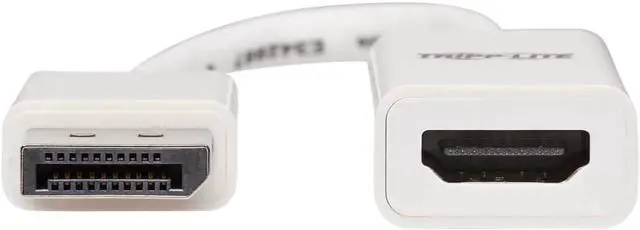 Alt view image 3 of 7 - DisplayPort to HDMI Active Adapter 4K M/F White DP to HDMI 6in
