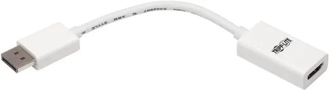 Alt view image 4 of 7 - DisplayPort to HDMI Active Adapter 4K M/F White DP to HDMI 6in