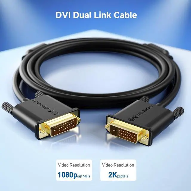 Alt view image 2 of 6 - Cable Matters Long DVI Cable with Ferrites - 50ft, DVI Dual Link Cable