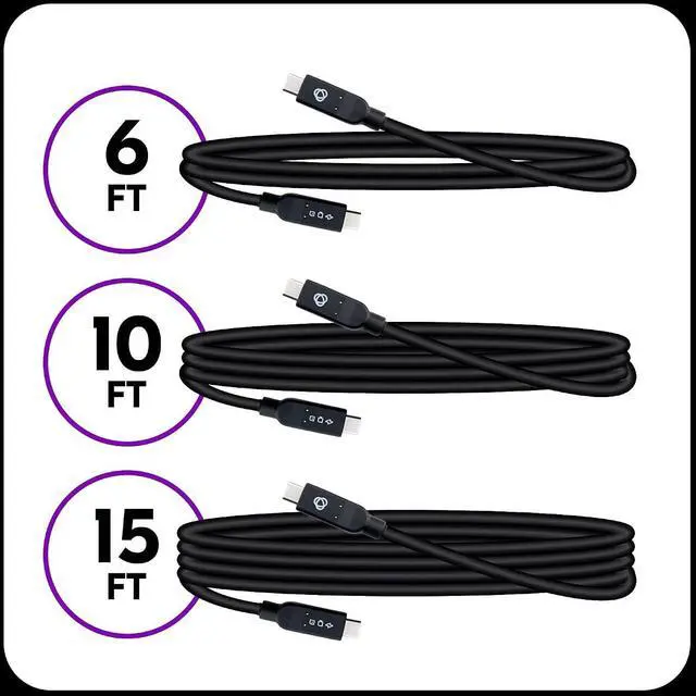 Alt view image 4 of 6 - Kramer USB-C 3.2 Gen 2 Full-Featured Cable Video, Audio, Data, Charging & Ethernet, 10Gbps, 100W, 4K@60Hz, Ultra-Flexible Jacket, 15 ft (C-U32/MFF-15)