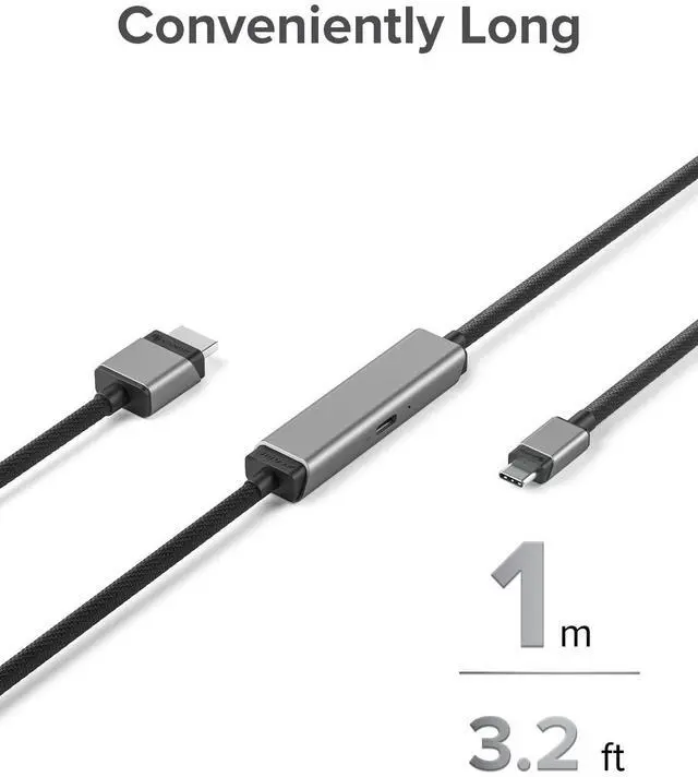 Alt view image 7 of 7 - ALOGIC Ultra USB-C to HDMI Cable, 4K External Display Cable, Nylon Braided with Metal Housing, Compatible with Windows, Mac & Chromebook