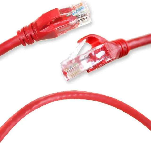 Main image of Heavy Duty Cat6 Ethernet Copper Cable with Snagless RJ45 Connectors | 10 Pack/5FT | 24 AWG 550MHz | UL-Listed | 10 GB Max Speed for Fast Computer Networking | Red