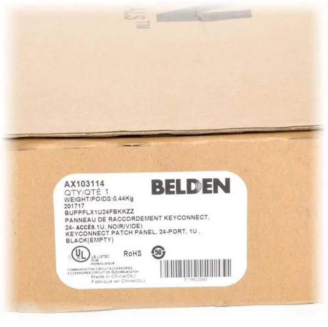 Alt view image 3 of 5 - BELDEN AX103114 24PORT, CAT5E/6; CONNECTOR TYPE:MODULAR PATCH PANEL; PRODUCT RANGE:KEYCONNECT SERIES; NO. OF PORTS:24PORTS; LAN CATEGORY:CAT5E, CAT6; RACK U HEIGHT:1U ROHS COMPLIANT: YES, MODULAR, PAT