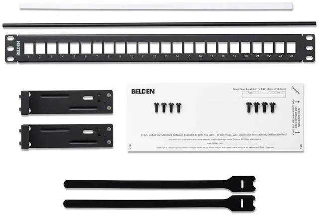 Alt view image 4 of 5 - BELDEN AX103114 24PORT, CAT5E/6; CONNECTOR TYPE:MODULAR PATCH PANEL; PRODUCT RANGE:KEYCONNECT SERIES; NO. OF PORTS:24PORTS; LAN CATEGORY:CAT5E, CAT6; RACK U HEIGHT:1U ROHS COMPLIANT: YES, MODULAR, PAT