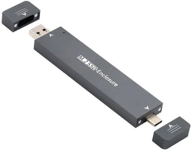 Alt view image 2 of 6 - xiwai Type-C USB3.0 to Combo NVME M-Key M.2 NGFF SATA SSD PCBA Case 2280/2242/2230mm Adapter RTL9210B Chipset