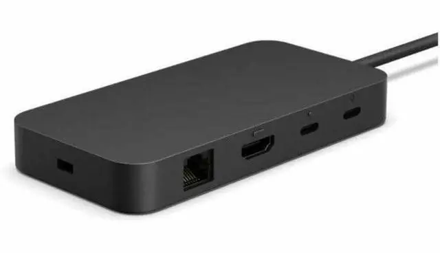 Alt view image 3 of 7 - Microsoft Surface USB4 Dock Gigabit Ethernet, USB C to 2xUSB-C/1xUSB-A/HDMI (65W Power Delivery) - Black