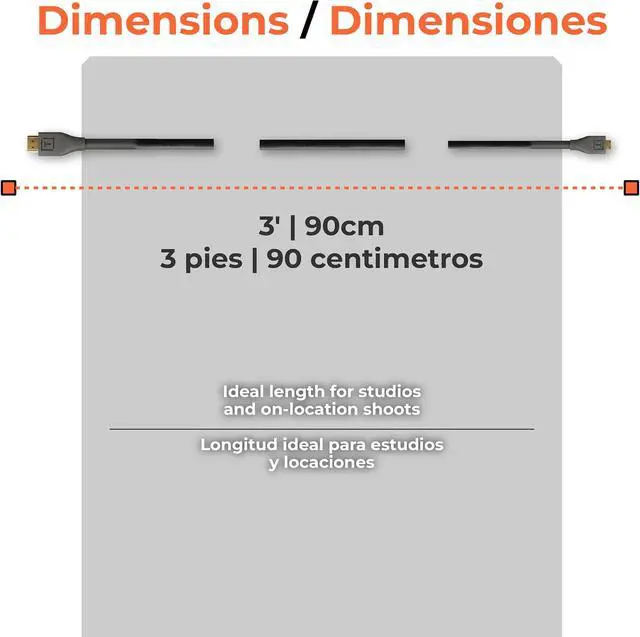 Alt view image 6 of 7 - Tether Tools TetherPro HDMI Micro to HDMI 2.0, 3' (1m), Black