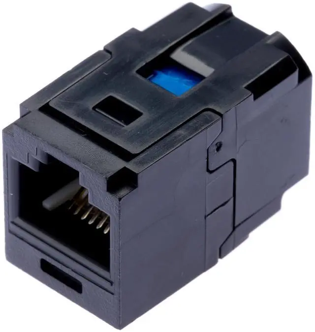 Main image of Panduit CC5E88BL Category-5E 1-Port 8-Position 8-Wire Connector Universal Coupler Module, Black