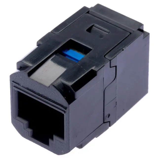 Alt view image 2 of 3 - Panduit CC5E88BL Category-5E 1-Port 8-Position 8-Wire Connector Universal Coupler Module, Black