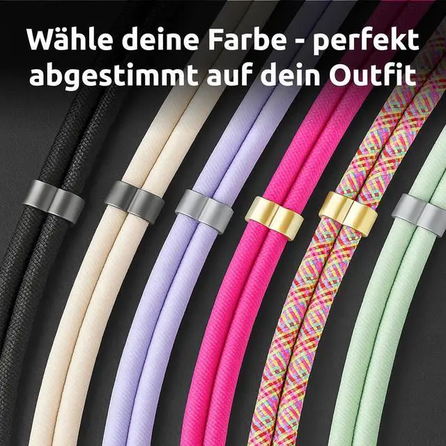 Alt view image 6 of 7 - Intenso USB-C Charging Cable 60W 480Mbps Nylon PD3.0 QC4.0-1.65m Adjustable Size Pink