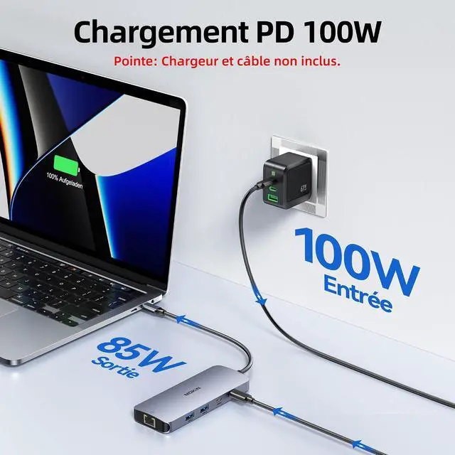 Alt view image 6 of 7 - Displaylink Docking Station 3 Monitors USBC Laptop Dock Dual Triple Display with 3 HDMI, 2 DP, DC Power, USB A&C for MacBook M1 M2 M3/Dell/HP/Lenovo