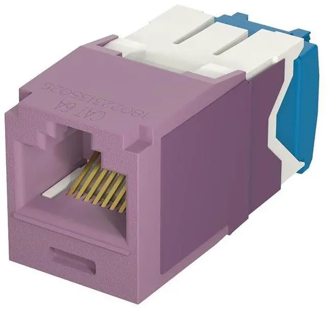 Main image of Panduit CJ6X88TGVL Mini-Com UTP RJ45 Cat6a TG Jack Module, Violet