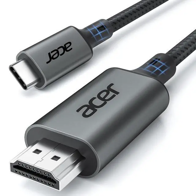 Alt view image 2 of 7 - acer USB C to HDMI Cable for Home Office 6.6FT (4K@60Hz) Bundle with Single Monitor Mount Fits 17 to 34 Inch Screens