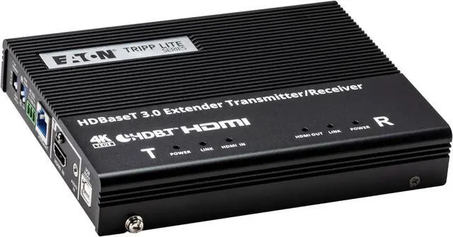 Main image of Tripp Lite HDMI Extension Over HDBaseT 3.0 Cat6a Cable, Transmitter/Receiver Only, Extend HDMI Up to 328ft / 100 Meters, 4K@60Hz, TAA Compliant, 1-Year Warranty (BHDBT3-TR)