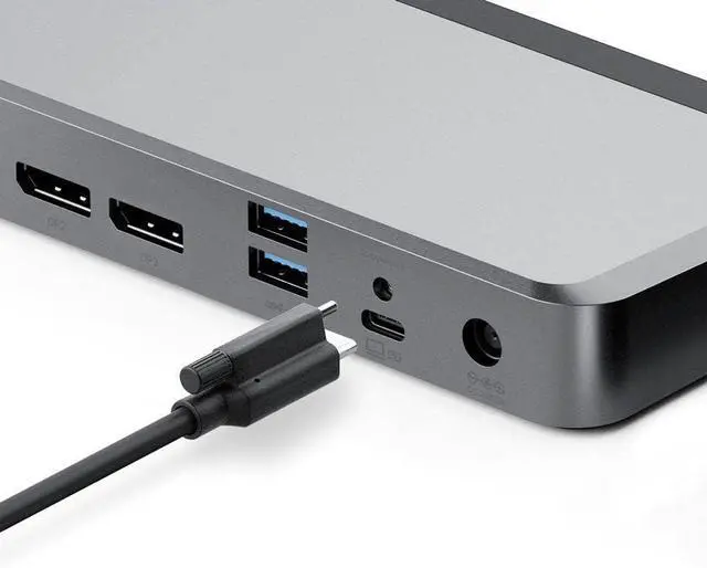 Alt view image 3 of 7 - ALOGIC MX3 4K Triple Display Docking Station, 11-in-1 USB-C Dock with 3X DisplayPort, 100W Laptop Charging, USB Hub, Ethernet, SD & microSD Card Reader, Audio Jack for Windows Laptops