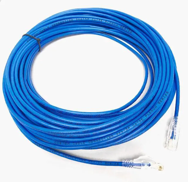 Alt view image 2 of 3 - 150ft Blue Cat5e Plenum Rated Patch Cable