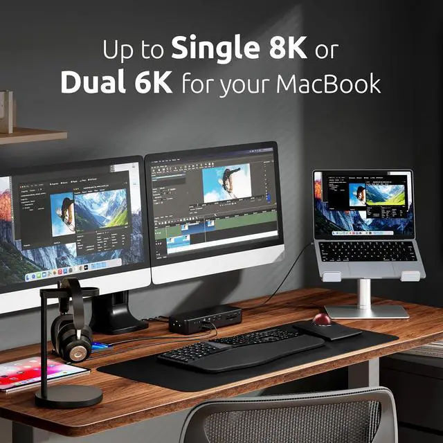 Alt view image 2 of 7 - Kensington EQ Pro Thunderbolt 5 Dock Designed for MacBook, Optimized for M-Series Pro/Max Models, 140W PD, 80Gbps Data Transfer, Built-in and Lockable PCle M.2 SSD Slot for Quick Storage K33612NA