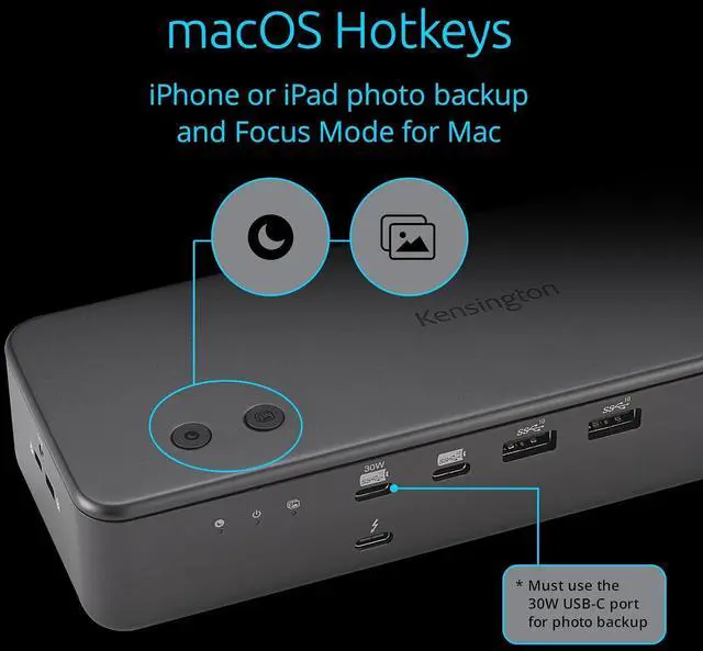 Alt view image 3 of 7 - Kensington EQ Pro Thunderbolt 5 Dock Designed for MacBook, Optimized for M-Series Pro/Max Models, 140W PD, 80Gbps Data Transfer, Built-in and Lockable PCle M.2 SSD Slot for Quick Storage K33612NA