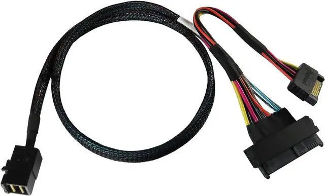 Main image of Micro SATA Cables Mini SAS HD (SFF-8673) PCIe Gen 4.0 to U.2 (SFF-8639) Cable - 50cm, High-Speed