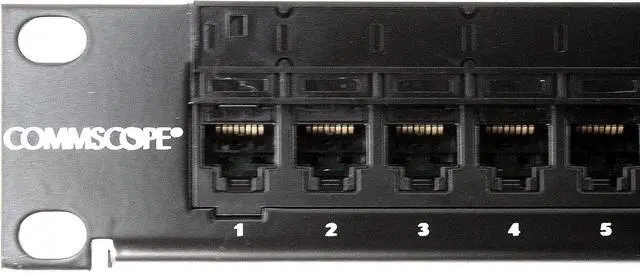 Alt view image 2 of 2 - Commscope UNP-U-610-1U-24 760180042 Patch Panel, Cat6, 24-Port, 1U, Black