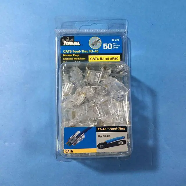 Alt view image 4 of 4 - Modular Plug, Category 6 Cable, Clear, PK50